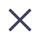 Dark gray X icon on transparent background.